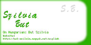 szilvia but business card